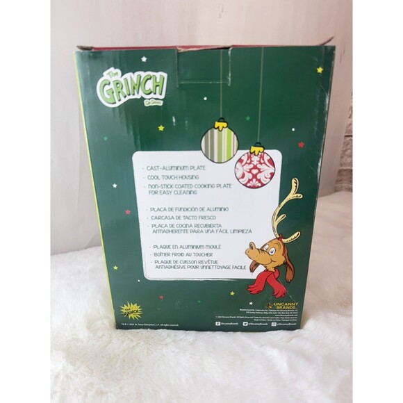 Dr. Seuss The Grinch Red Uncanny Grilled Cheese Panini Sandwich Maker New in Box - Picture 5 of 11